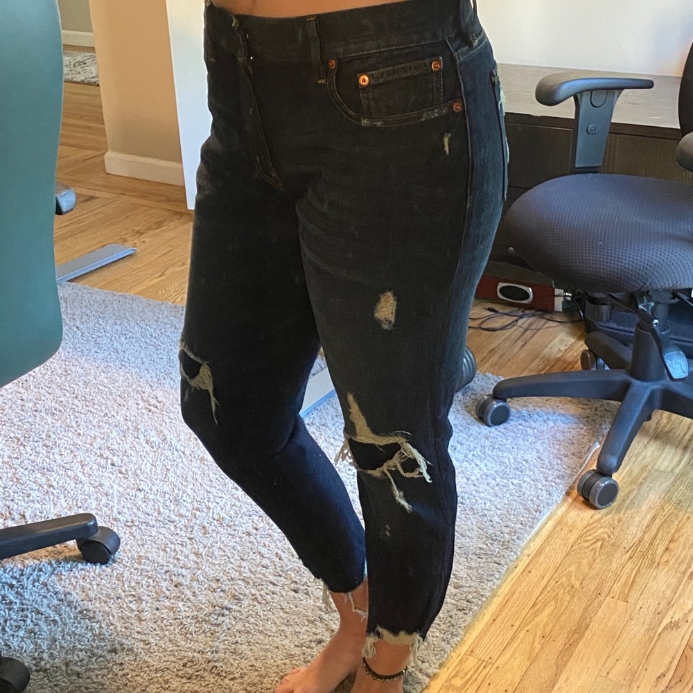Gap ripped cropped jeans